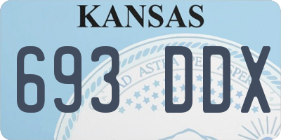 KS license plate 693DDX