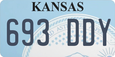 KS license plate 693DDY