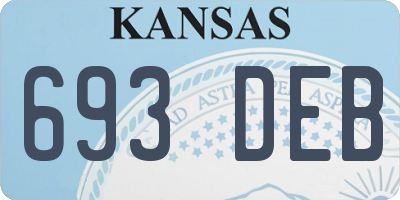 KS license plate 693DEB