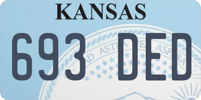 KS license plate 693DED