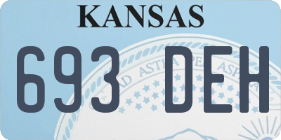 KS license plate 693DEH