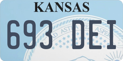 KS license plate 693DEI