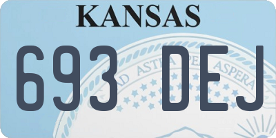 KS license plate 693DEJ