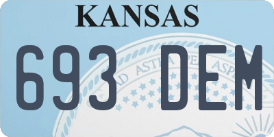 KS license plate 693DEM
