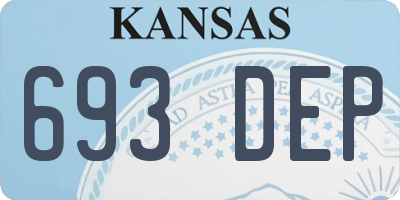 KS license plate 693DEP