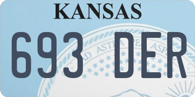 KS license plate 693DER