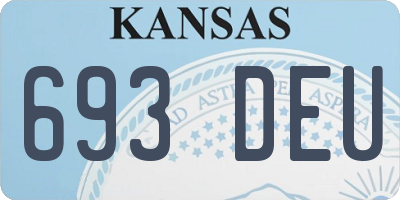 KS license plate 693DEU