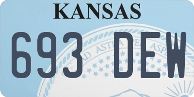 KS license plate 693DEW