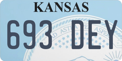 KS license plate 693DEY