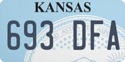 KS license plate 693DFA