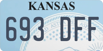 KS license plate 693DFF