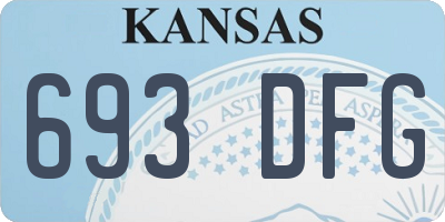 KS license plate 693DFG