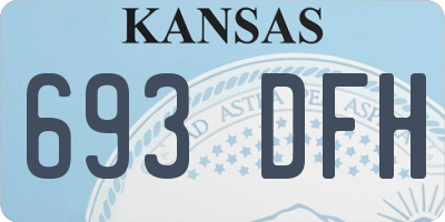 KS license plate 693DFH
