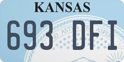 KS license plate 693DFI