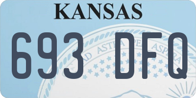 KS license plate 693DFQ
