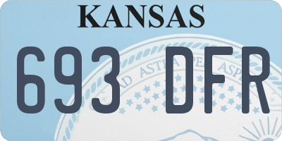 KS license plate 693DFR