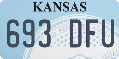 KS license plate 693DFU