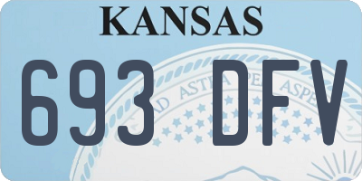 KS license plate 693DFV