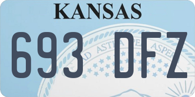 KS license plate 693DFZ
