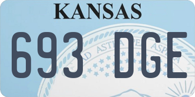 KS license plate 693DGE