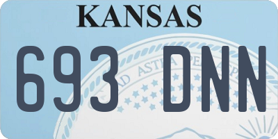 KS license plate 693DNN