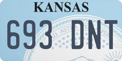 KS license plate 693DNT