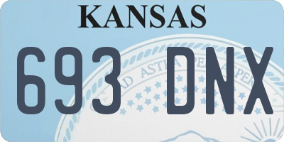 KS license plate 693DNX