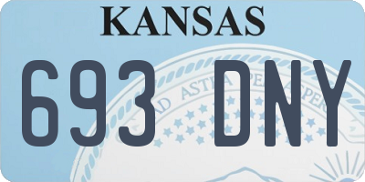 KS license plate 693DNY