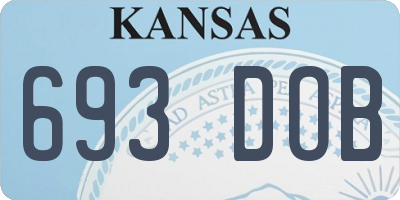 KS license plate 693DOB