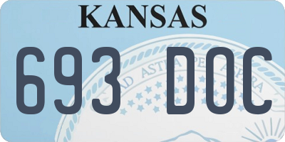 KS license plate 693DOC