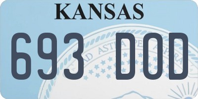 KS license plate 693DOD