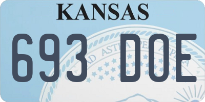 KS license plate 693DOE