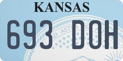 KS license plate 693DOH