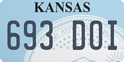 KS license plate 693DOI