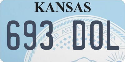 KS license plate 693DOL