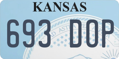 KS license plate 693DOP