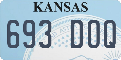 KS license plate 693DOQ