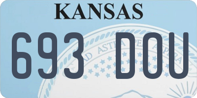 KS license plate 693DOU