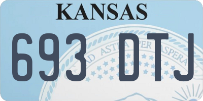 KS license plate 693DTJ
