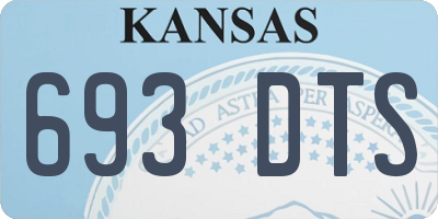 KS license plate 693DTS