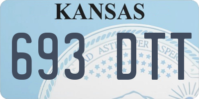 KS license plate 693DTT