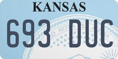 KS license plate 693DUC