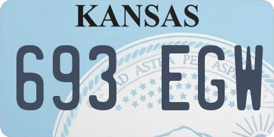 KS license plate 693EGW