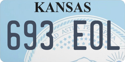 KS license plate 693EOL