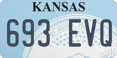 KS license plate 693EVQ