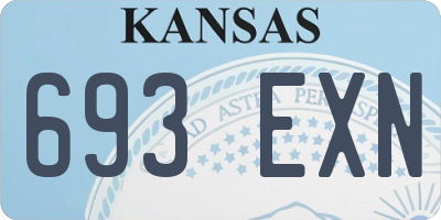 KS license plate 693EXN