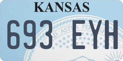 KS license plate 693EYH