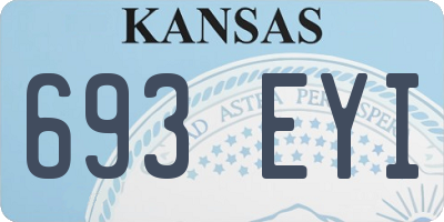 KS license plate 693EYI