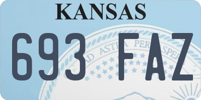 KS license plate 693FAZ