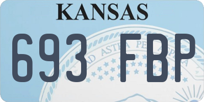 KS license plate 693FBP